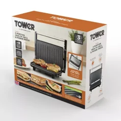 750W Panini Grill Cerastone Stainless Steel -Kitchen appliances fit 71