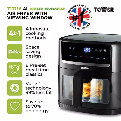 Vizion 4 Litre Eco Saver Air Fryer 2 Vizion 4 Litre Eco Saver Air Fryer - Image 2