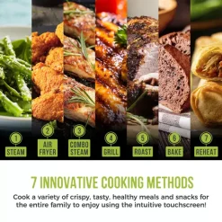 Vortx 1700W 7L Steam Air Fryer Black Digital 13 Vortx 1700W 7L Steam Air Fryer Black Digital -Kitchen appliances fit 730