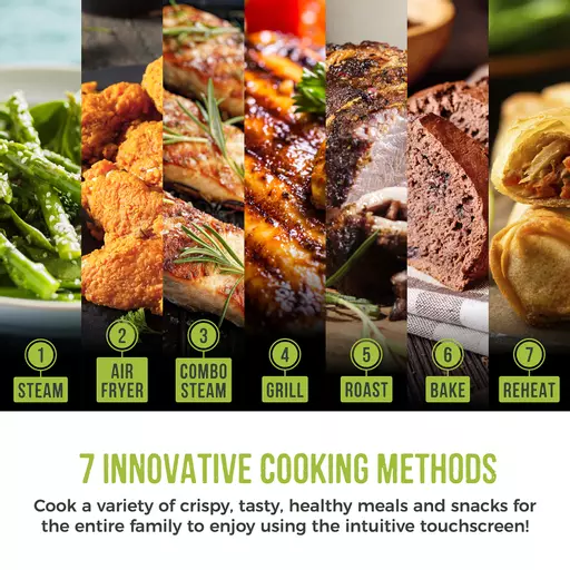 Vortx 1700W 7L Steam Air Fryer Black Digital 3 Vortx 1700W 7L Steam Air Fryer Black Digital - Image 3