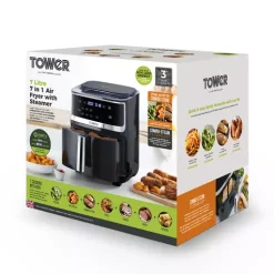 Vortx 1700W 7L Steam Air Fryer Black Digital 20 Vortx 1700W 7L Steam Air Fryer Black Digital -Kitchen appliances fit 737