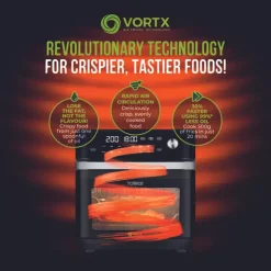 Vortx Platinum 13L Air Fryer Oven With Steam Cooking Functions -Kitchen appliances fit 9
